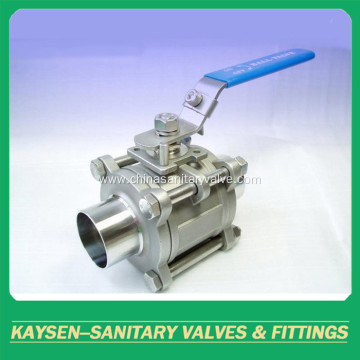 Hygienic Welding Three Piece Non-retention Ball Valve